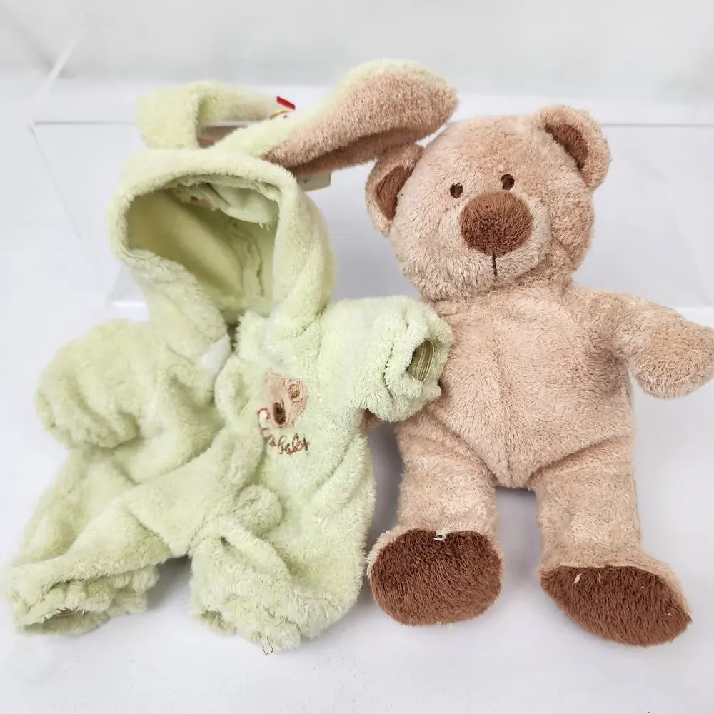 2004 TY Pluffies Love To Baby Teddy Bear Green Removable PJ's 12” Plush NWMT's